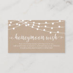 Rustige kraft-snaarlampen, Wedding Honeymoon Fund Informatiekaartje<br><div class="desc">Dit is het bijtende kraft script,  Wedding Enclosure Kaart. U kunt de doopvontkleuren veranderen,  en uw trouwdetails in de passende doopvont/het schrijven toevoegen. #TeeshaDerrick</div>