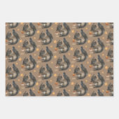 Rustige Kraft Squirrels & Gold Stars Inpakpapier Vel (Voorkant 3)