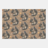 Rustige Kraft Squirrels & Gold Stars Inpakpapier Vel (Voorkant 2)