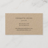 Rustige kraft tennis instructeur logo in wit visitekaartje (Achterkant)