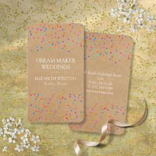 Rustige Kraft Trouwconfetti Boho Stijlvol Visitekaartje