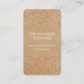 Rustige Kraft Trouwconfetti Boho Stijlvol Visitekaartje (Voorkant)