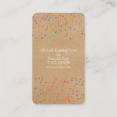 Rustige Kraft Trouwconfetti Boho Stijlvol Visitekaartje (Achterkant)