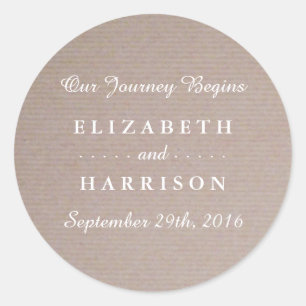 Rustige kraft Wedding Favor Ronde Sticker