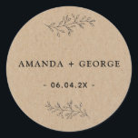 Rustige kraft Wedding Favor sticker<br><div class="desc">Rustige kraft Wedding sticker. Zoek overeenkomende objecten in ons winkelCollectie of neem contact met ons op voor meer opties.</div>