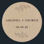 Rustige kraft Wedding Favor sticker<br><div class="desc">Rustige kraft Wedding sticker. Zoek overeenkomende objecten in ons winkelCollectie of neem contact met ons op voor meer opties.</div>