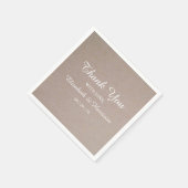 Rustige kraft Wedding Reception Bedankt Servet (Hoek)