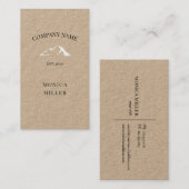 Rustige kraft witte logo visitekaartje (Voorkant / Achterkant)