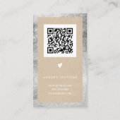 Rustige kraft zilver witte logo bedankt visitekaartje (Achterkant)