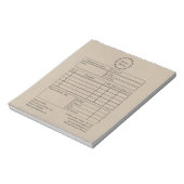 Rustige krans bruin papier notitieblok (Linkerzijde)