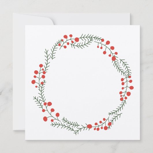 Rustige krans frame rand lege kraft Kerstmis Feestdagenkaart (Voorkant)