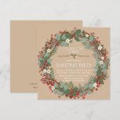 Rustige Kranz Kerstfeest Kaart (Voorkant / Achterkant)
