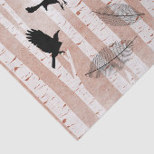 Rustige Krogen in het Witte Vogelbos Tissuepapier (Detail)