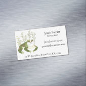 Rustige kunstamfibische Waterverf kikker Magnetisch Visitekaartje (Voorbeeld)