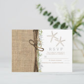 Rustige kuststrook strandbrauwweduwschap RSVP Kaart (Staand voorkant)