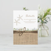 Rustige kuststrovis Burlap Details Kaart (Staand voorkant)