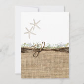 Rustige kuststrovis Burlap Details Kaart (Achterkant)