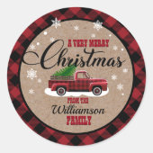 Rustige Label met kerstcadeau  (Voorkant)