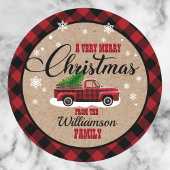 Rustige Label met kerstcadeau 