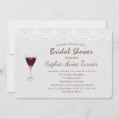 Rustige Lace Wine Tasting Bridal Shower Uitnodigin Kaart (Voorkant)