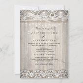 Rustige  Lace Wood Weddenschappen Kaart (Voorkant)