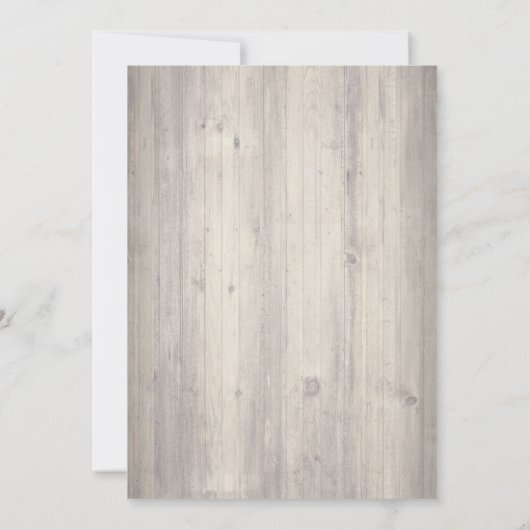 Rustige  Lace Wood Weddenschappen Kaart (Achterkant)