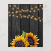 Rustige lampen zonnebloempje voor bruinhout (Achterkant)