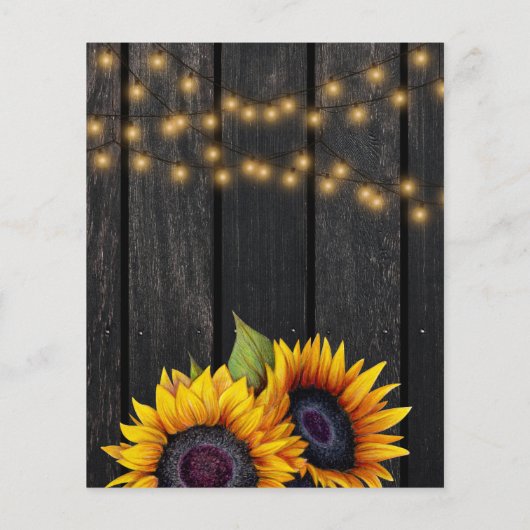 Rustige lampen zonnebloempje voor bruinhout (Achterkant)