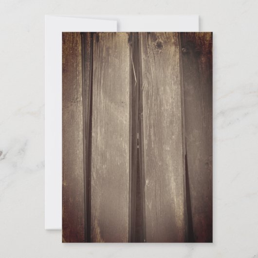 Rustige Land Barn Wood Junior / Senior Prom Kaart (Achterkant)