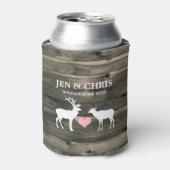 Rustige Land Buck and Doe Wedding Favor Blikjeskoeler (Blikje Voorkant)