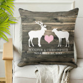 Rustige Land Buck and Doe Wedding Pillow Kussen