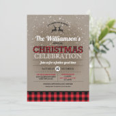 Rustige Land Buffalo-kerstfeest Kaart (Staand voorkant)