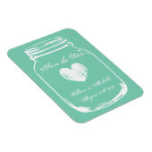 Rustige land chic mason jar Save the date magnet Magneet (Rechterzijde)