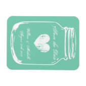 Rustige land chic mason jar Save the date magnet Magneet (Horizontaal)