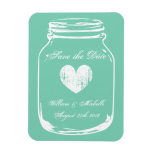 Rustige land chic mason jar Save the date magnet Magneet