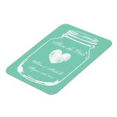 Rustige land chic mason jar Save the date magnet Magneet (Linkerzijde)