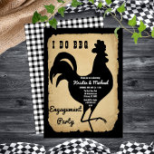 Rustige Land Chicken I DO BBQ Engagement Party Kaart