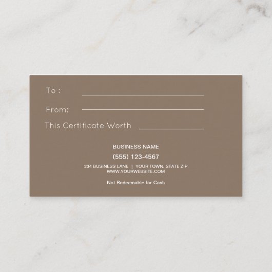 Rustige Land Deer Antlers Cadeaubon Klantenkaartje (Achterkant)