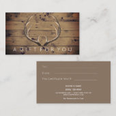 Rustige Land Deer Antlers Cadeaubon Klantenkaartje (Voorkant / Achterkant)