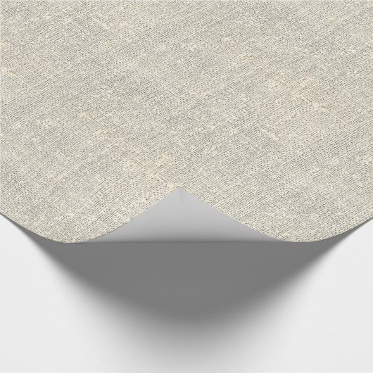 rustige land grijze burlap cadeaupapier (Hoek)