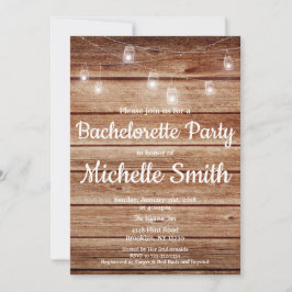 Rustige Land Hanging Lights Bachelorette Party Kaart