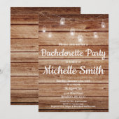 Rustige Land Hanging Lights Bachelorette Party Kaart (Voorkant / Achterkant)