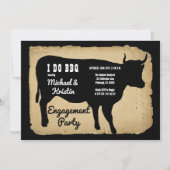 Rustige Land Koe Engagement Party I DO BBQ Kaart (Voorkant)