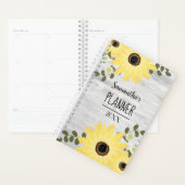 Rustige Land Naam hout en zonnebloemen Planner (Display)
