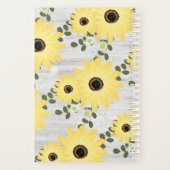 Rustige Land Naam hout en zonnebloemen Planner (Achterkant)
