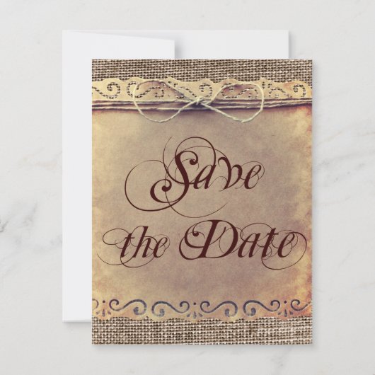 Rustige Land Sla de datumkaarten op Save The Date (Achterkant)