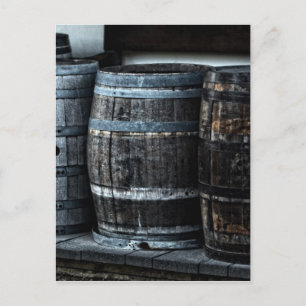 Rustige land Whiskey-vaten Briefkaart