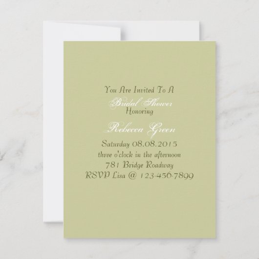 rustige land - wildbloem - bruiloft met witte berk kaart (Achterkant)