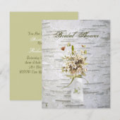 rustige land - wildbloem - bruiloft met witte berk kaart (Voorkant / Achterkant)