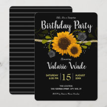 Rustige Land Zonnebloemen Birthday Party